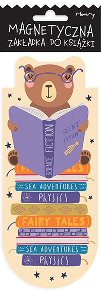 Zakładka magnetyczna owal Miś czyta Henry